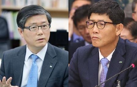 변창흠 전 SH공사 사장(왼쪽)과 송태호 LH토지주택대학 전문교수.