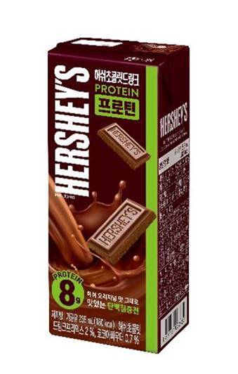 매일유업 '허쉬 초콜릿드링프 프로틴'.