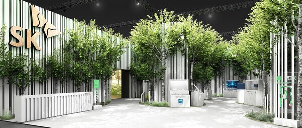 SK이노베이션을 비롯한 SK그룹의 CES 2022 전시부스./사진=SK이노베이션