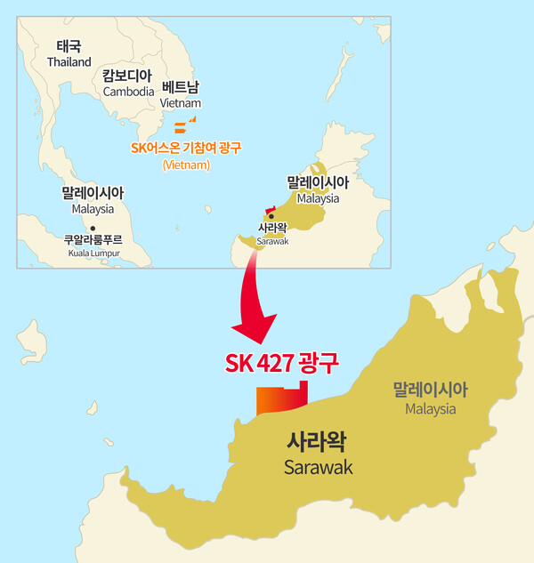 SK 427 광구 위치도
