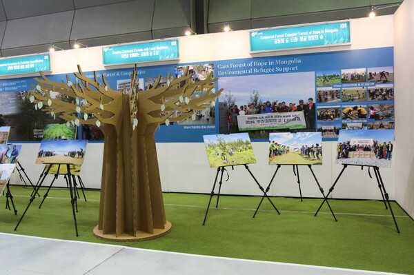 서울 코엑스 B홀에 마련된 오비맥주 홍보 부스 모습./사진=오비맥주