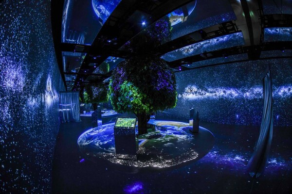 2일 강남구 코엑스몰에서 열린 '제15회 세계산림총회'의 SK 전시관 '그린 포레스트 파빌리온' 전시관 내 '생명의 나무'. /사진=SK