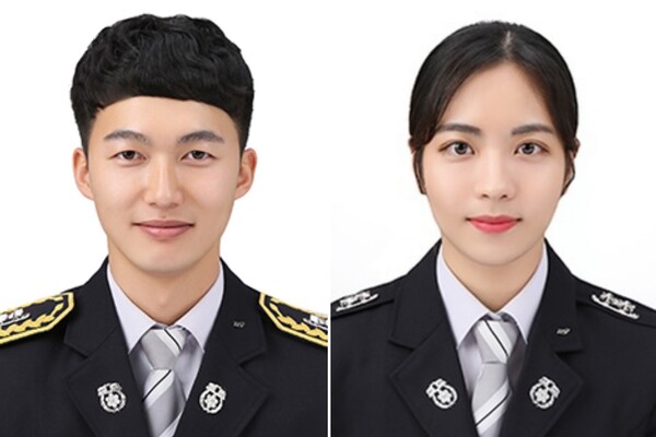 (왼쪽부터) 강태우, 김지민 소방교./사진=LG복지재단