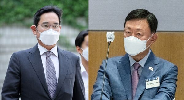 이재용 삼성전자 부회장(왼쪽), 신동빈 롯데그룹 회장./사진=연합뉴스