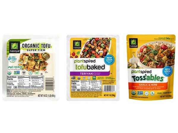 풀무원USA가 미국에서 판매 중인 하이 프로테인 두부(왼쪽), 시즈닝 두부(가운데), 토핑용 두부(오른쪽) / 이미지=풀무원