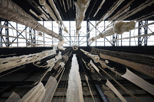 ‘현대 커미션: 세실리아 비쿠냐: Brain Forest Quipu’ 전시 전경./사진=현대자동차