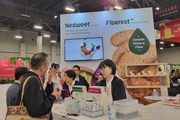 삼양사가 11월 2일과 3일 미국 라스베이거스에서 열린 ‘2022 Supply Side WEST’에 참가해 운영한 스페셜티 홍보 부스./사진=삼양사