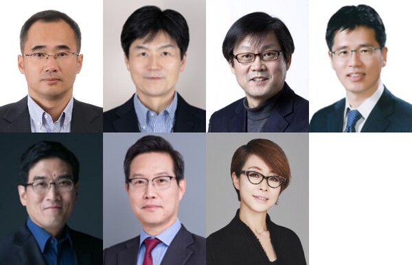·삼성전자 2023년 사장 승진자. (왼쪽 윗줄부터 시계방향) 김우준, 남석우, 박승희, 백수현, 이영희, 양걸, 송재혁 삼성전자 신임 사장./사진=삼성전자