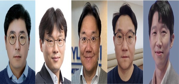 40대 R&D 인재들. 왼쪽부터 안형기 전자개발센터장 전무, 유지한 자율주행사업부장 전무, 김창환 수소연료전지개발센터장, 전재갑 준중형총괄2PM 상무, 박영우 인포테인먼트개발실장 상무./사진=현대자동차