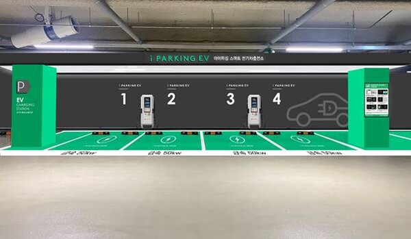 SK E&S의 자회사 ‘파킹클라우드’가 운영하게 될 전기차 충전소 이미지./사진=SK E&S