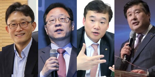 KT 차기 최고경영자(CEO) 후보에 오른 (사진 왼쪽부터) 박윤영 전 KT 기업부문장, 신수정 KT 엔터프라이즈 부문장, 윤경림 KT 그룹 트랜스포메이선 부문장, 임헌문 전 KT 매스 총괄 사장.