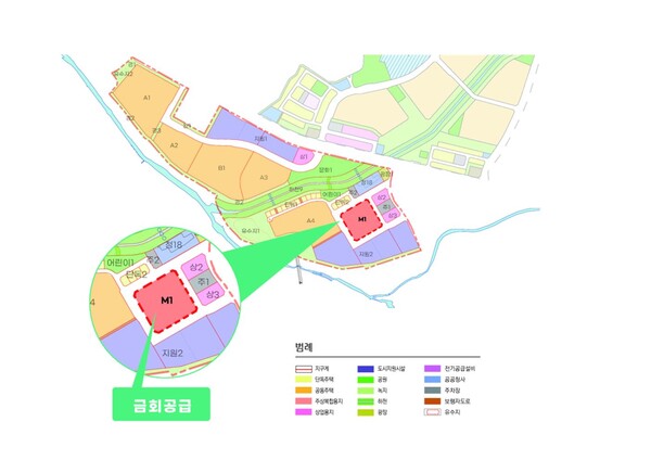의왕청계2 공공주택지구 주상복합용지 공급토지 위치도. /한국토지주택공사