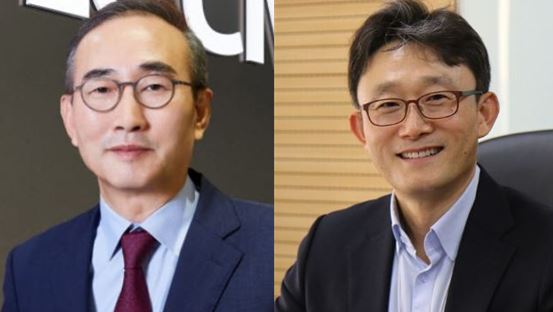 KT 대표이사 심층면접 대상 후보인 김영섭 LGCNS 전 사장(왼쪽), 박윤영 KT 사장