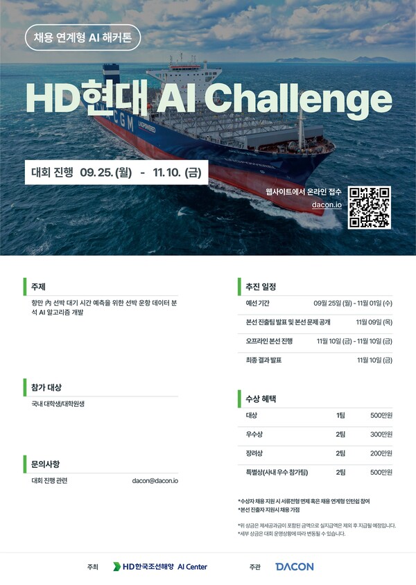 HD현대 AI 해커톤 대회 'AI Challenge' 포스터.  /HD현대.