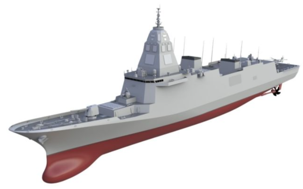한국형 차기 구축함(KDDX) 모형./사진=MADEX 2023