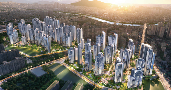 청주사모2구역 재개발 정비사업 조감도. /대우건설