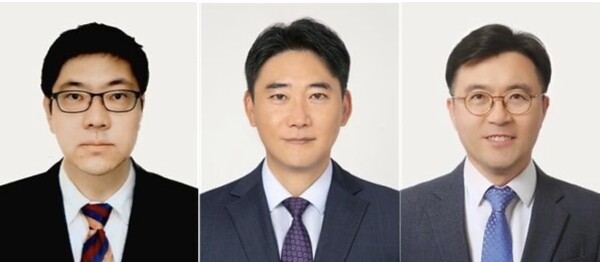 (왼쪽부터) 김용균, 김태훈, 서일호 호텔신라 상무/ 호텔신라