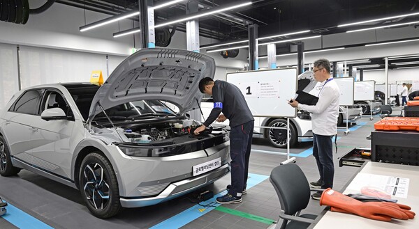 현대자동차 천안 글로벌 러닝센터에서 진행된 ‘2023 그랜드마스터 인증 평가’ 2차 실기 평가 현장 모습./사진=현대자동차