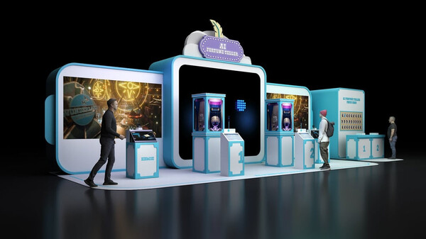 SK하이닉스가 미국 라스베이거스에서 개최되는 CES2024에서 선보일 AI포츈텔러 부스 조감도/이미지=SK하이닉스