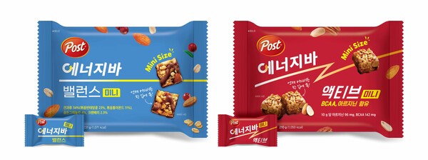 '포스트 에너지바 미니' 2종 / 이미지=동서식품