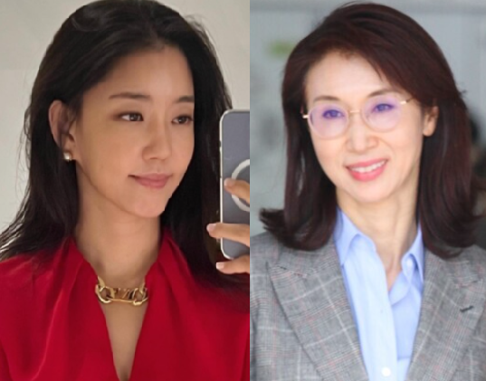 김희영 티앤씨재단 이사장(왼쪽), 노소영 아트센터 나비 관장./사진=SNS, 서영길 기자