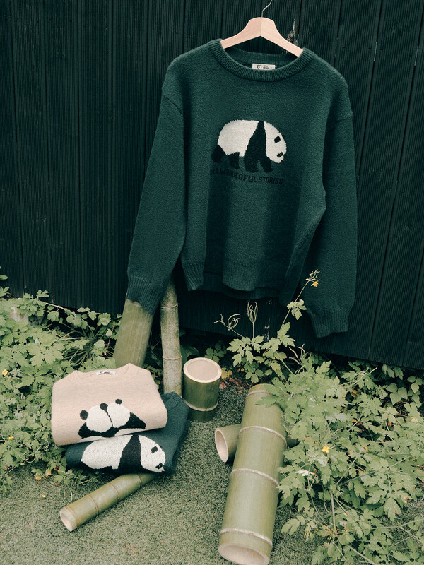 에잇세컨즈가 에버랜드와 손잡고 다섯 판다 가족 '바오패밀리(푸바오, 아이바오, 러바오, 루이바오, 후이바오)'를 모티브로 한 협업 상품을 출시한다./사진=삼성물산 패션부문.