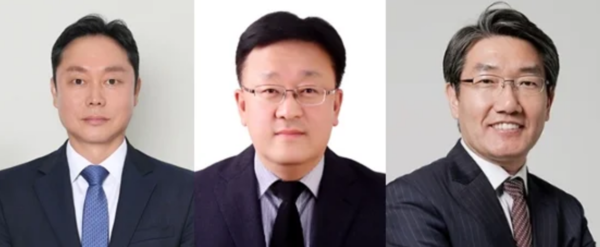 2024년10월31일 현대백화점그룹이 단행한 2024년 임원인사에서 부사장으로 승진한 (왼쪽) 김창섭 현대백화점 영업본부장, 김성일 현대퓨처넷 대표, 이희준 현대바이오랜드 대표./사진=현대백화점그룹