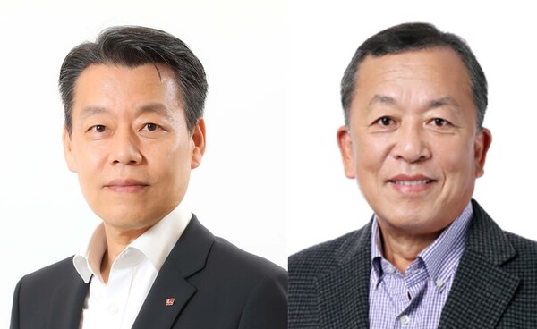 LX하우시스 노진서(왼쪽), 한주우 각자 대표.