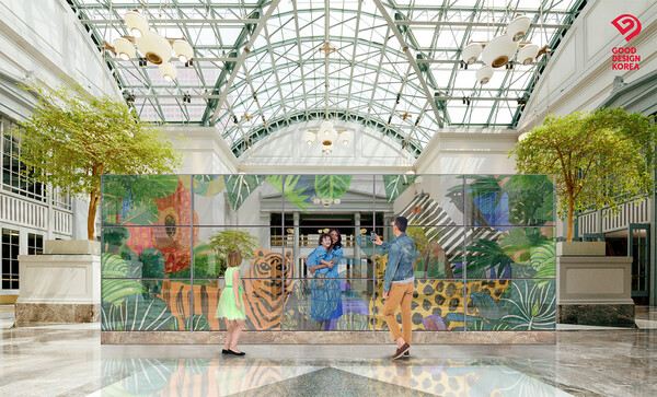 LG전자 투명 올레드 모듈러 사이니지 / 이미지=LG전자