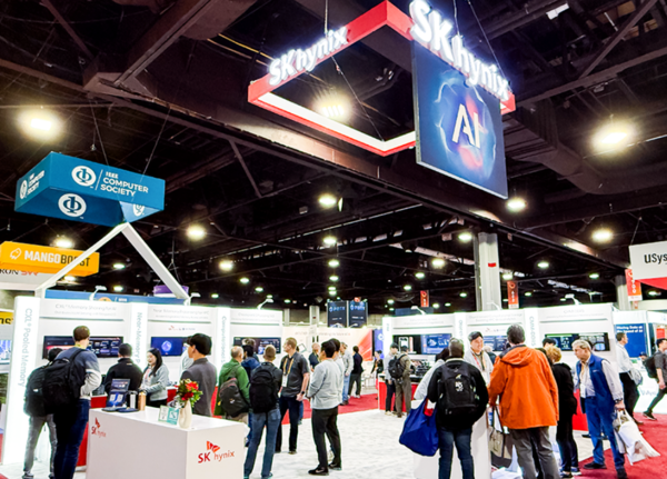 2024년11월17일 미국 조지아주 월크 콩그레스 센터에서 열린 '슈퍼컴퓨팅 2024' 현장에 꾸려진 SK하이닉스 부스 전경./사진=SK하이닉스