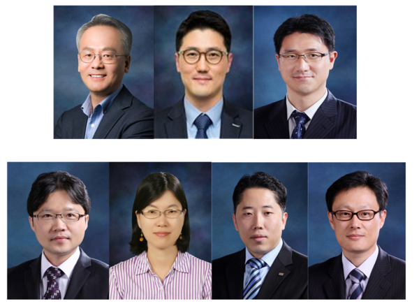 윗줄 왼쪽부터 김경진 바이오팜그룹장, 이수범 HRC장, 윤경수 식품지원PU장, 문우식 인천1공장장, 한정숙식품연구소장, 윤광석 아셉틱영업PU장, 이영훈 삼양화성 대표이사 / 사진=삼양홀딩스