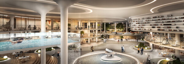 단지 중심에 조성되는 4000평 규모의 센트럴 커뮤니티. /2025.1.17 삼성물산