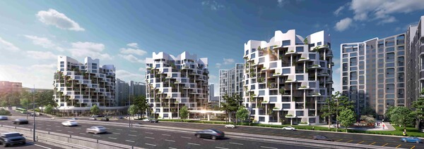 래미안 글로우 힐즈 한남, 시그니처 디자인 'O' 타워. /2025.1.17 삼성물산