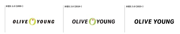 CJ올리브영이 글로벌 사업 확장 기조에 맞춰 브랜드 로고를 리뉴얼했다. 사진은 올리브영의 브랜드 로고 변화. /사진=CJ올리브영. 2025.2.11
