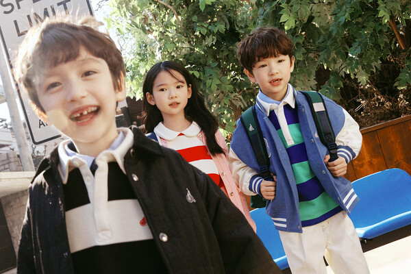빈폴키즈 2025 신학기 등교룩 화보 중 일부./사진=삼성물산 패션부문