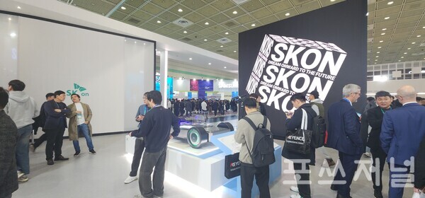 2025년3월5일 서울 강남구 인터배터리2025 현장에 꾸려진 SK온 전시관 전경./사진=문기수