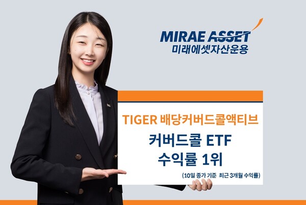 미래에셋자산운용 TIGER 배당커버드콜액티브 ETF가 국내 상장된 커버드콜 ETF 중 최근 3개월 수익률 1위를 기록했다./사진=미래운용. 2025.3.11