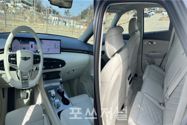 제네시스 'GV70 전동화 부분변경 모델' 내부./2025.3.13. 사진=김지훈 기자