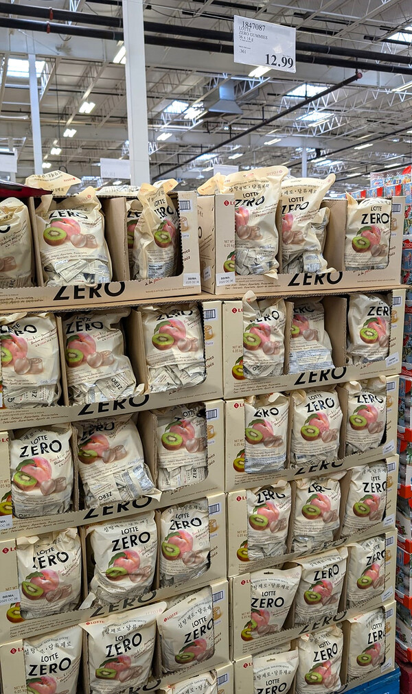 캐나다 코스트코에 진열돼 있는 제로젤리 / 사진=롯데웰푸드
