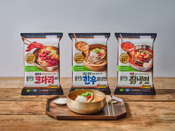 풀무원 냉면 플래그십 제품 3종. ‘속초식 코다리냉면’, ‘한우 물냉면’, ‘매콤 칡냉면’. 2025.4.17./사진=풀무원