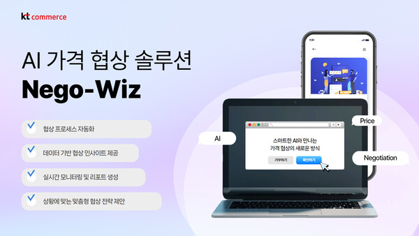 AI 가격 협상 솔루션 네고 위즈 소개 이미지. /이미지=KT커머스