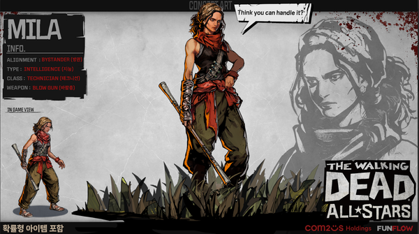 '워킹데드: 올스타즈' 신규 생존자, '밀라'. /컴투스홀딩스