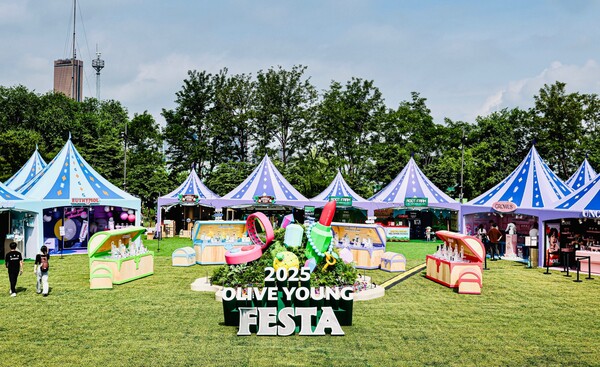 CJ올리브영이 오는 25일까지 한강 노들섬에서 진행하는 '2025 올리브영 페스타' 현장 /CJ올리브영