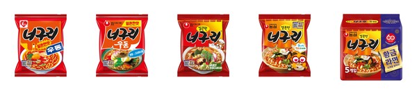 너구리 히스토리팩 이미지. (왼쪽부터)1983년, 2001년, 2008년, 2020년 패키지 디자인. 2025.5.28./사진=농심