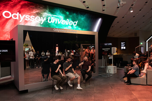 2025년6월13일 영국 런던 삼성 킹스크로스에서 열린 오디세이 언베일드2025행사에 영국 게이밍 팬들이 참석하고 있다./사진=삼성전자