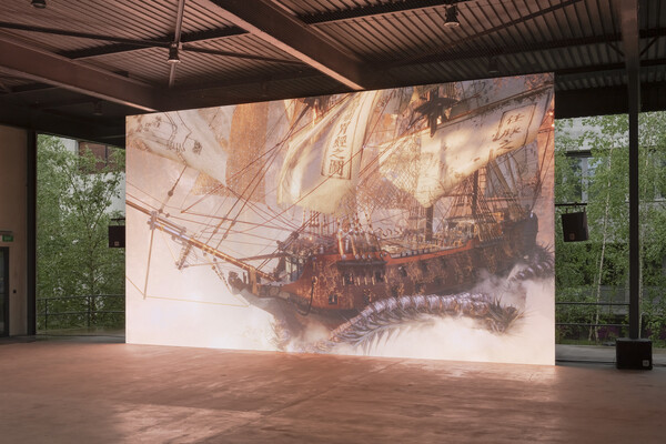 제6회 VH 어워드 HEK (하우스오브일렉트로닉 아트) 프리미어 스크리닝 전시 전경./사진=HEK