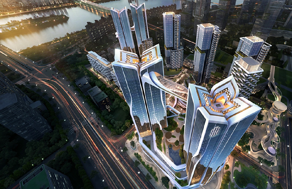 포스코이앤씨가 용산정비창 전면1구역 재개발 조합에 제시한 조감도. /포스코이앤씨