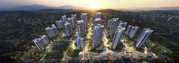 서울 강북구 미아동 일대 미아9-2구역 주택재건축정비사업지 조감도./현대건설