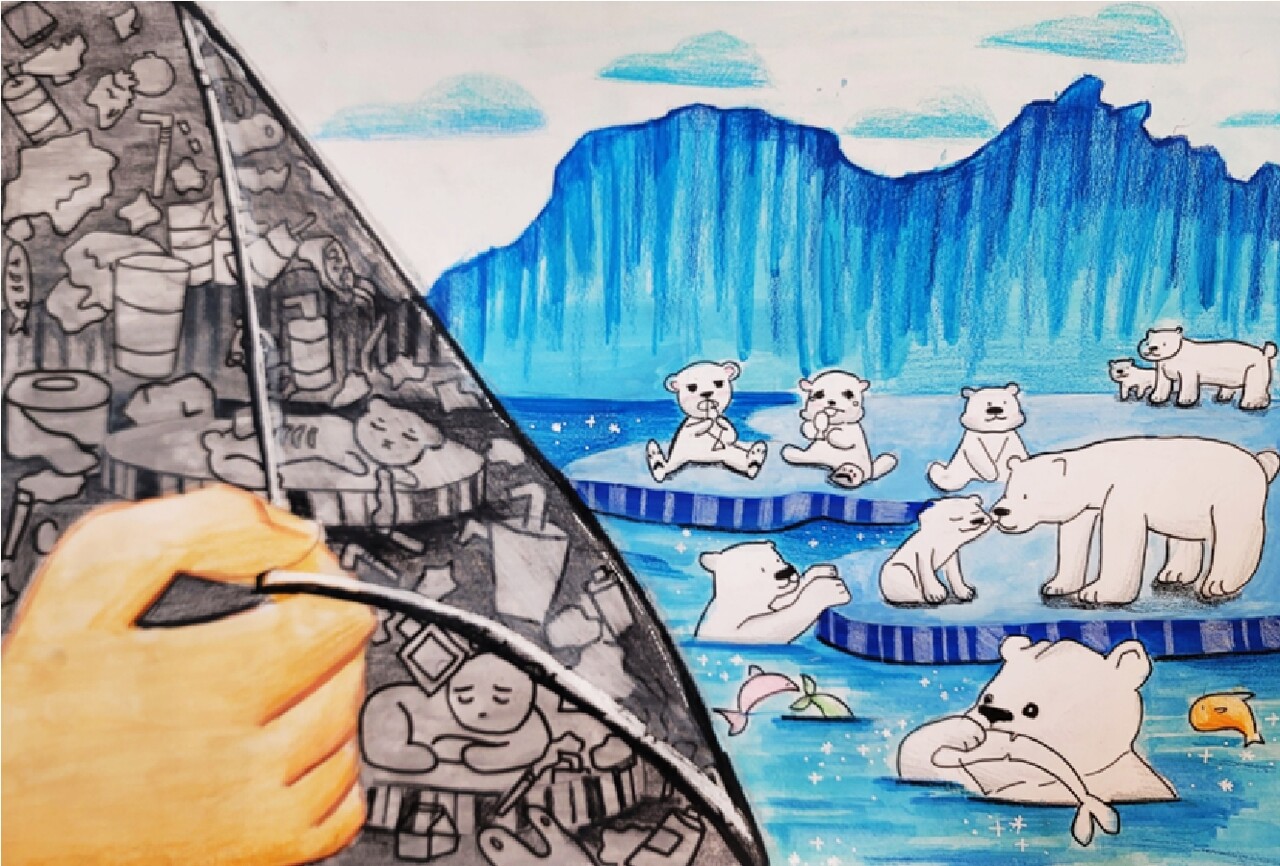 세븐일레븐 주최 '제32회 어린이 환경 미술대회' 대상 수상작. 2025.7.29./자료=코리아세븐