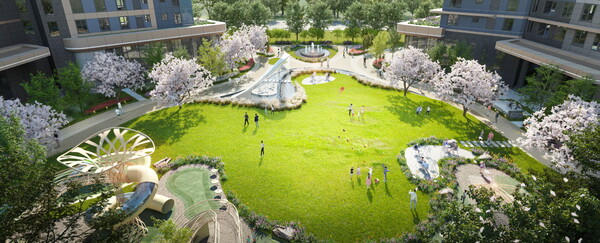 래미안 패러피크 반포 중앙광장./사진=삼성물산